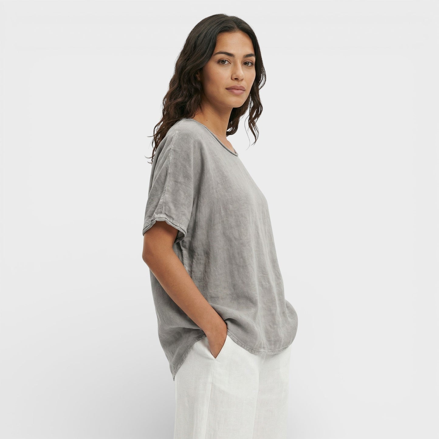 Camiseta Holgada Mujer Escote Pico