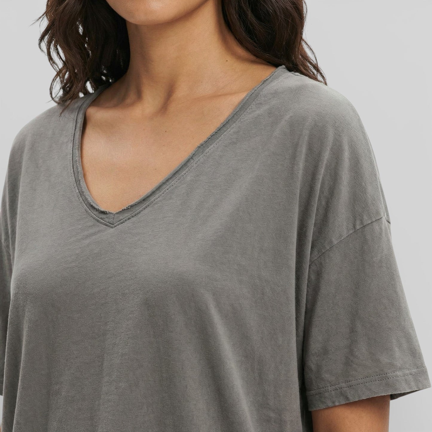 Camiseta Holgada Mujer Escote Pico