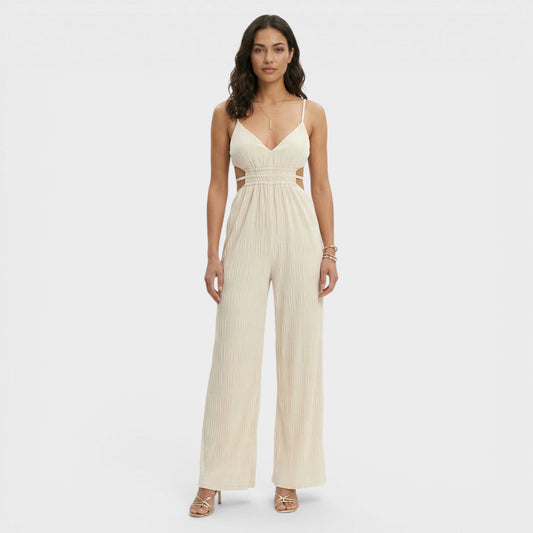 Mono Mujer Espalda Abierta Pierna Ancha